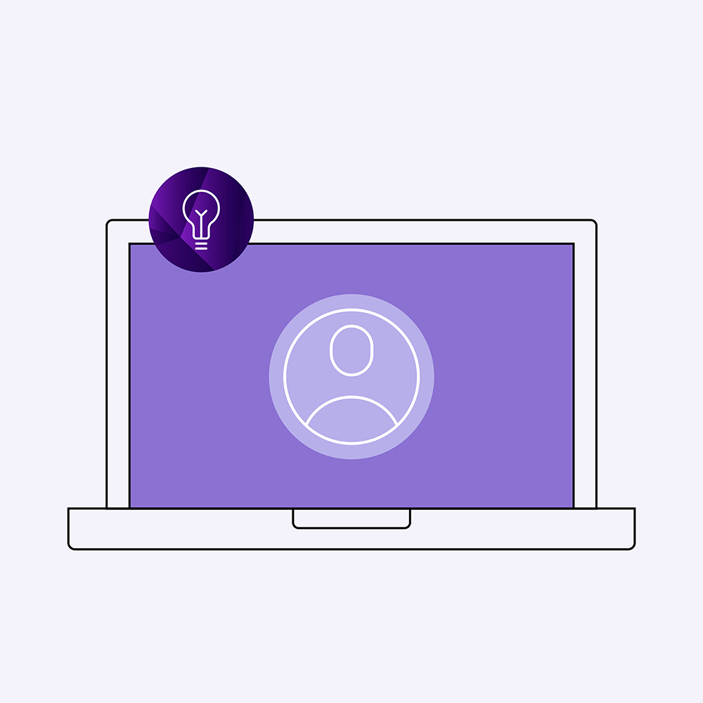 Laptop icon symbolises the Evailable webinar, which specifically addresses the effects in operation and function of AI-supported tools for monitoring EV charging infrastructure.